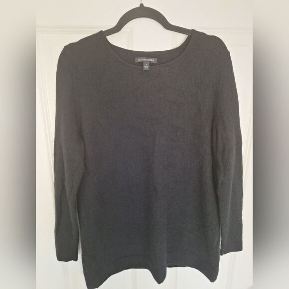 41 Hawthorn Bkack very soft cashmere sweater size 1x - Picture 1 of 6